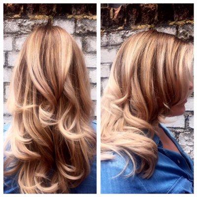 Hair that was very light highlighted has been toned down by adding a few low lights through the hair. It gives a more natural tone and when starting to grow out you will have a more softer regrowth. Hair coloured by Leyla at the klinik hairdressing Farringdon London