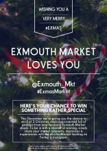 A poster informing about Exmas Market competition via social media