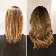 Blonde hair extensions by Leyla at the klinik hairdressing in London. Easilock system adds length and thickness to any hair and it looks super natural! 
