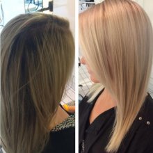 changing your dark blonde to a beautiful light blonde.